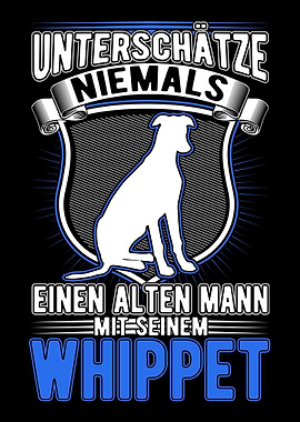Whippet Alter Mann Windhun