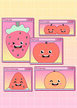 Vaporwave Aesthetic Fruit