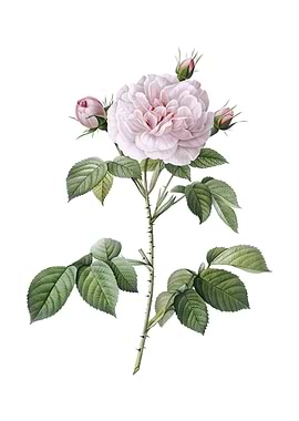 Vintage Rosa Alba Flower