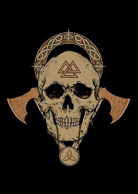 Viking Skull Nordic Pagan