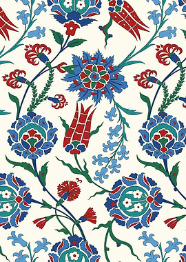 Iznik Turkish pattern