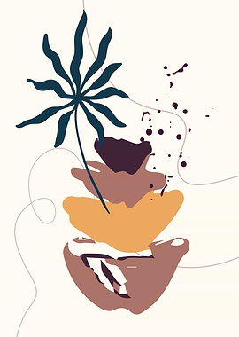 Abstract tropical leaf