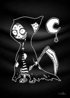 Creepy Girls Grim Reaper