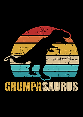 Grumpasaurus vintage retro