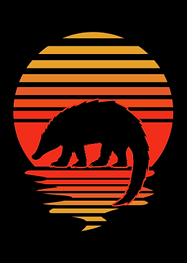 Retro Sunset Pangolin