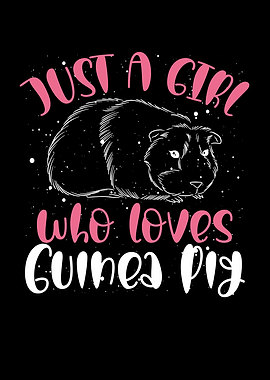 Girl who love guniea pig