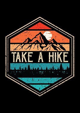 Take A Hike Retro Vintage