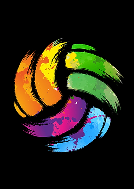 Colorful Volleyball Sport