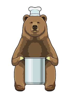 Bear Cook Chef hat