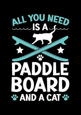 Paddleboard And Cat