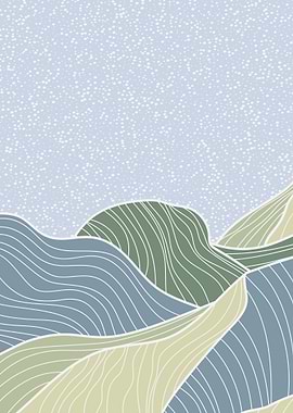 japanes wave and starry