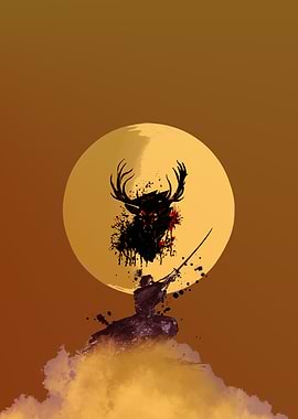 samurai and deer