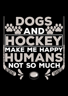Funny Ice Hockey Dog