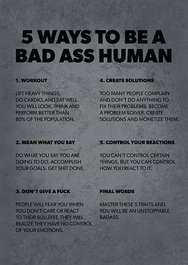 5 Ways To Be A Badass