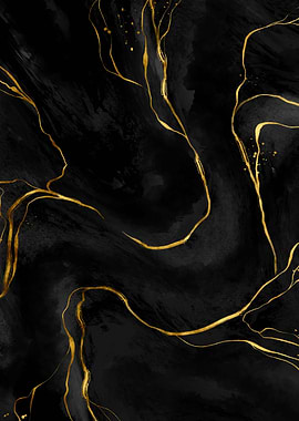 abstract black gold luxury