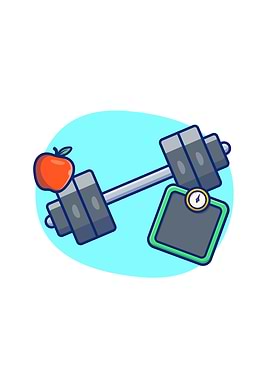 Dumbbell And Apple
