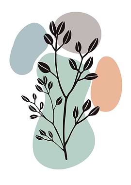 Botanical plant leafbranch