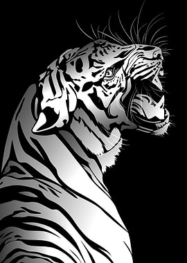 Minimalist Wild Tiger