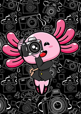 Cute Axolotl Photographer