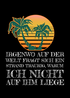 Funny Saying Beach German