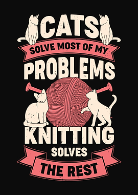 Knitting Cat Lover Knitter