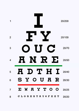 eye test quotes poster