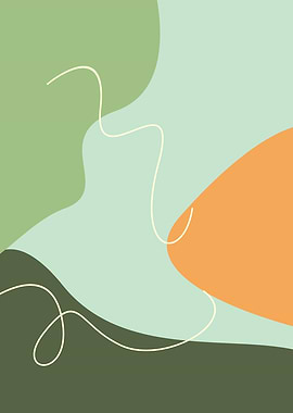 abstract waves 3 colors