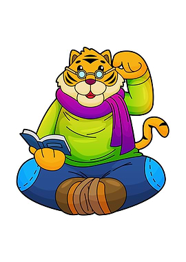 Tiger Nerd Book Glasses