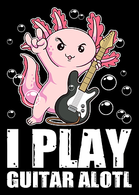 Kawaii Axolotl Guitar