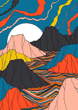 The waves of the river