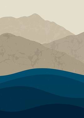 Nature Blue mountain art