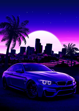 Synthwave Sport Car
