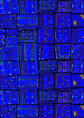 Blue Moroccan Wall Texture