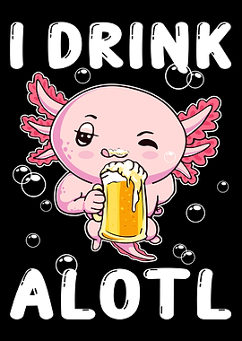 Kawaii Axolotl Beer