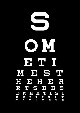 Vision eye test chart