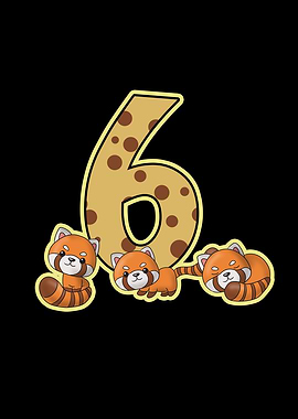 6 Birthday Red Panda