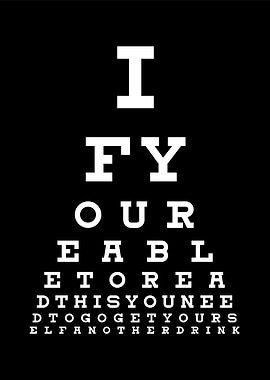 Vision eye test chart