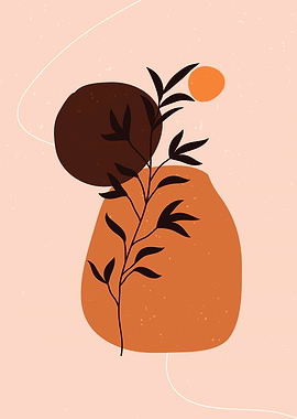 Mid century tropical leaf