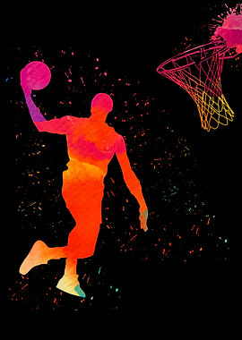 Basketball Player Colorful
