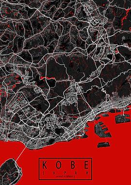 Kobe City Map Oriental