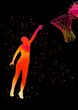 Basketball Player Colorful