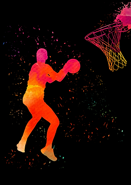Basketball Player Colorful