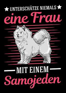 Samojede Frau Schlittenhun