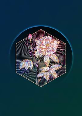 French Rose Floral Mosaic