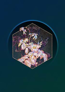 Apple Rose Floral Mosaic