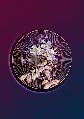 Geometric Mosaic Musk Rose