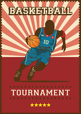 Basketball Vintage Poster