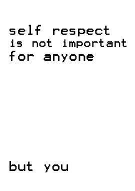 self respect
