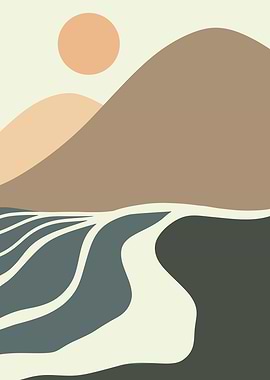 Sun Mountains hill river