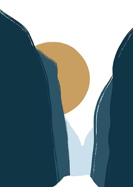 Vintage hills river sun